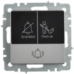 BRITE Кнопка звонка с индикацией для отелей 10А ВС10-1-9-БрС сталь IEK