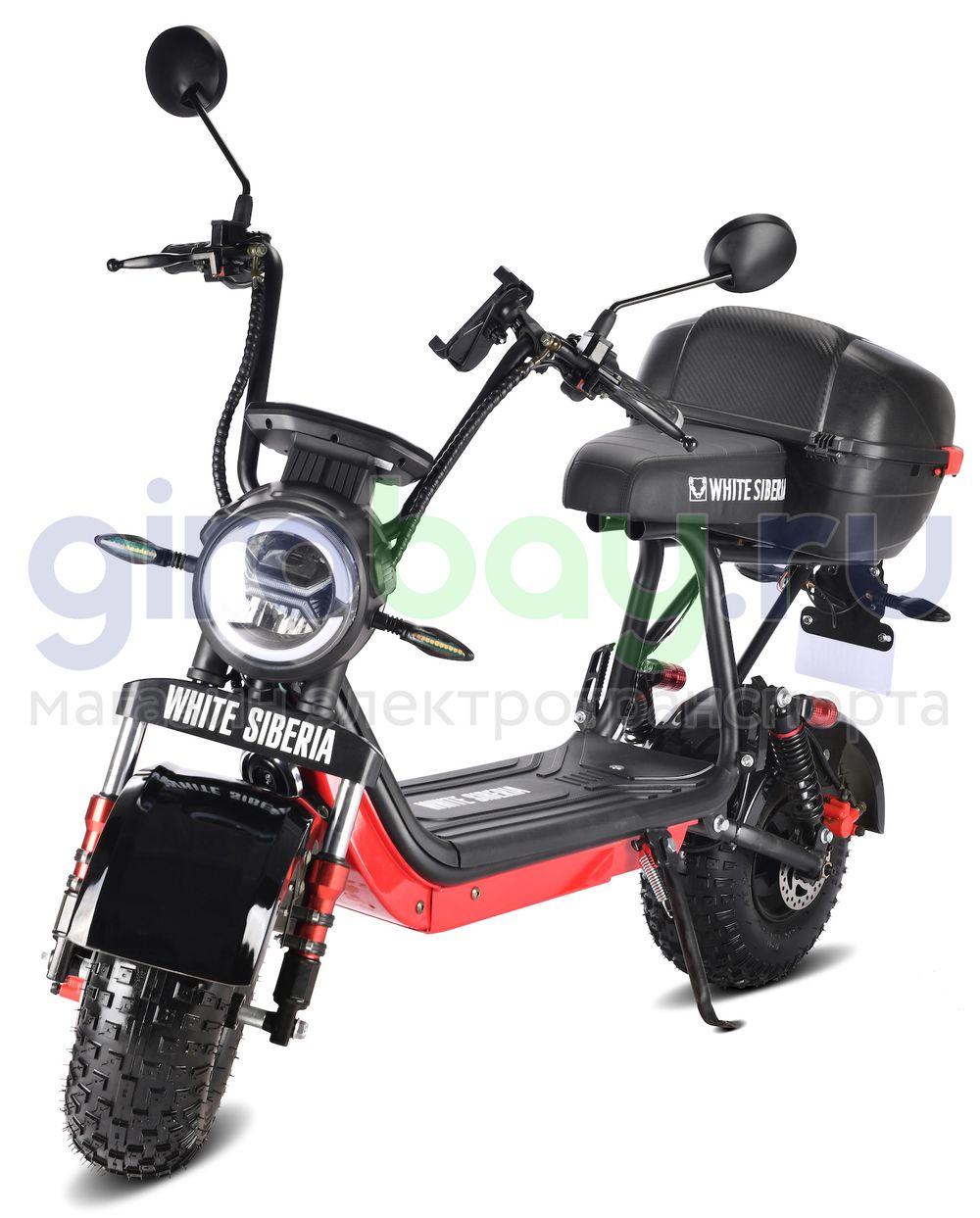 Электроскутер WHITE SIBERIA MINI R 1200w 2.0 - Черный фото 1 фото №3