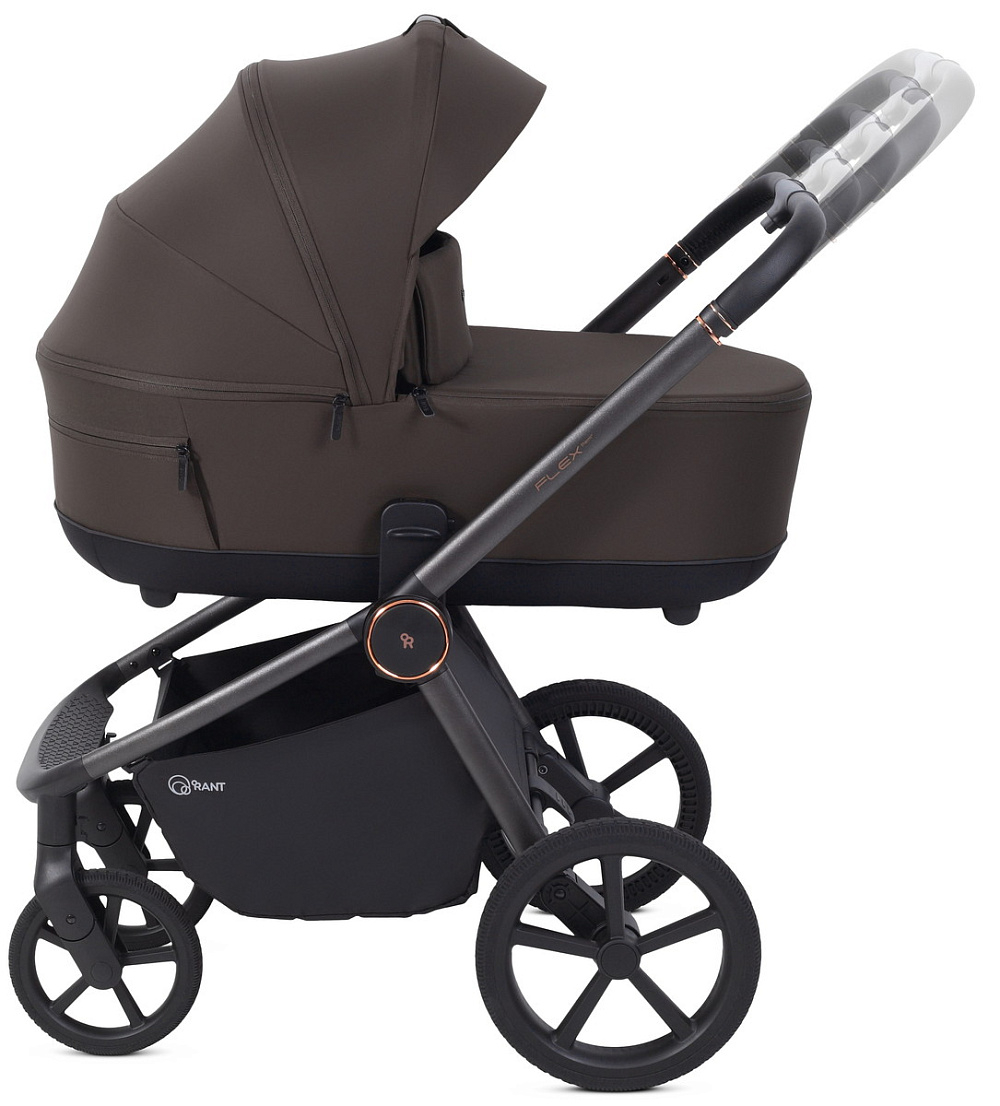 Детская коляска Rant Flex Therm Soft 3 в 1 с автокреслом Miro Black Shine Brown