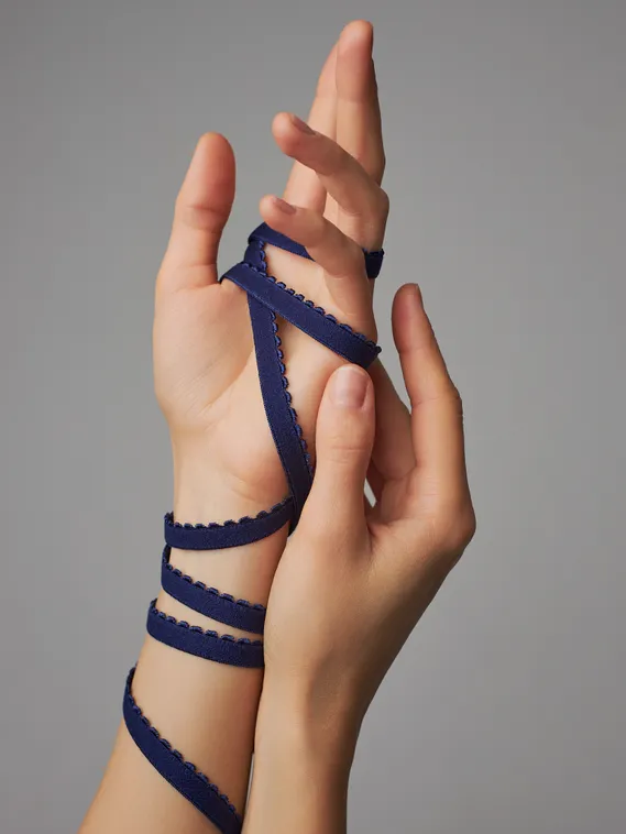 061 641/10 ОПТ Резинка отделочная Lauma Fabrics, 10 мм, темно-синий 061