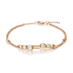 Браслет из красного золота с фианитами