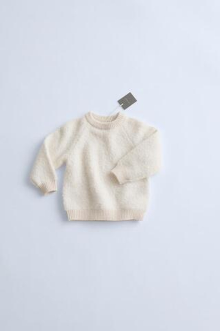 ZARA СВИТЕР ИЗ ШЕРСТИ БУКЛЕ — TIMELESZ, ЭКРЮ