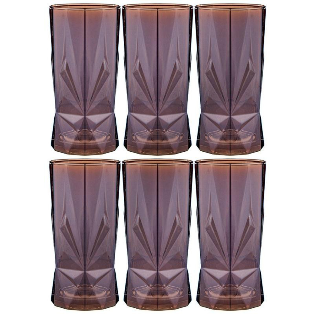 Набор стаканов из 6шт "Roch" шоколад 450мл