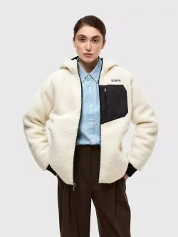 Куртка женская из "пушистого" флиса ICHA NORPPA слоновая кость