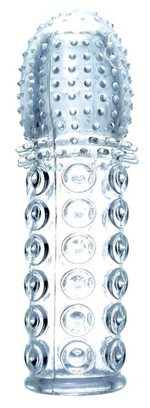 Прозрачная закрытая насадка на пенис - 13,5 см.