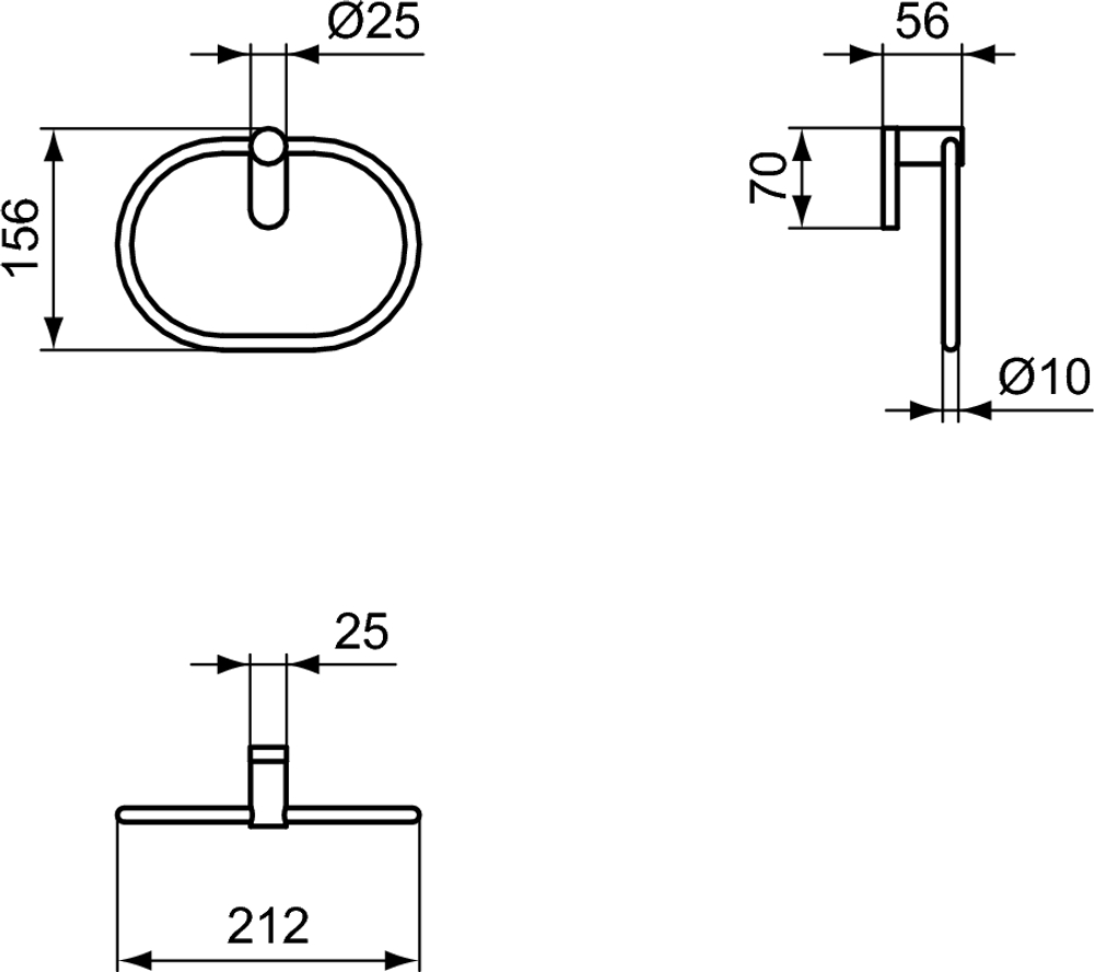 Полотенцедержатель кольцо Ideal Standard CONCA T4503A2