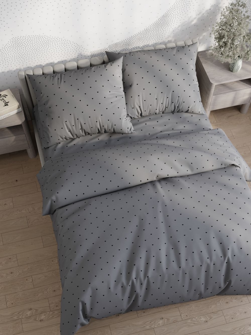 Наволочка комплект 2шт Полисатин Мечта "Grand" 50x70 см на молнии