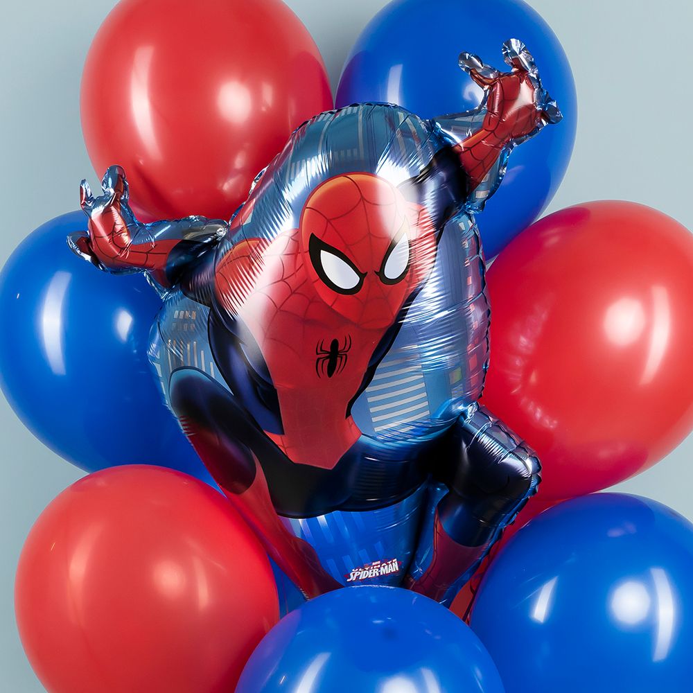 Шар (31''/79 см) Фигура, Человек Паук в полете, 1 шт. в уп.