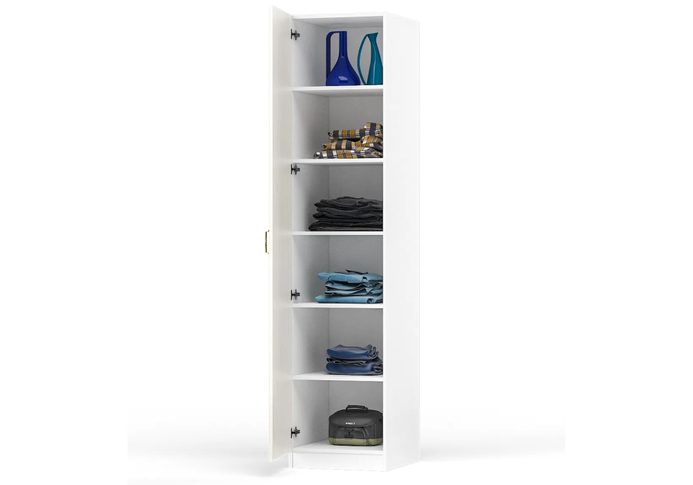 Шкаф-пенал Ливерпуль белый / ясень ваниль