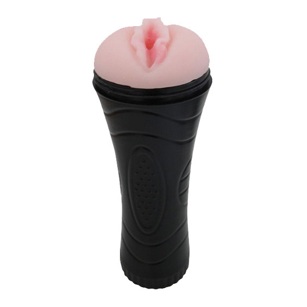 Мастурбатор-вагина в черной тубе без вибрации Bior Toys Erowoman-Eroman EE-10114