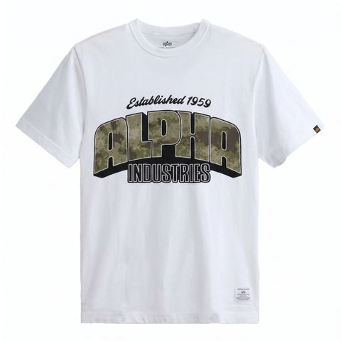 Футболка Alpha Industries Alpha Camo Logo Tee White (Белый)