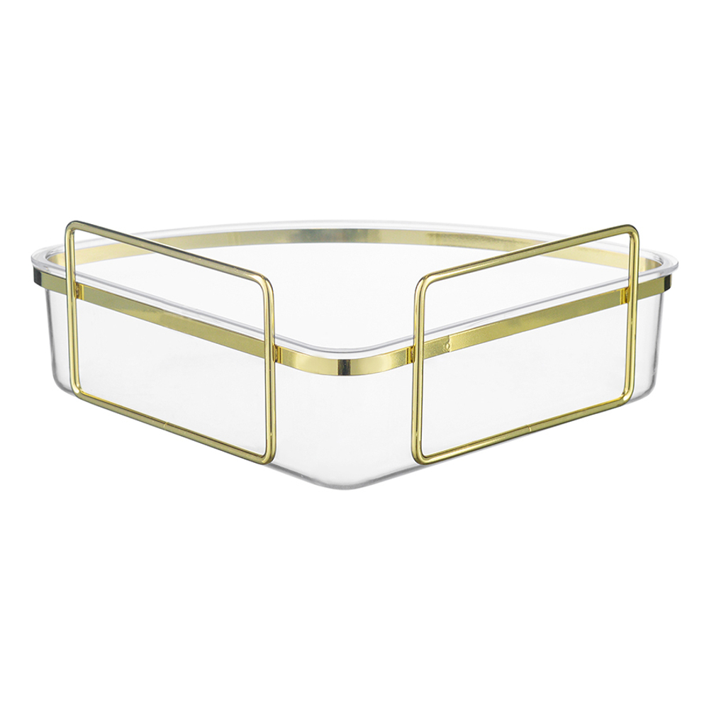 Полка для душа настенная угловая Bergenson Bjorn Siv золотистая