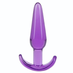 Фиолетовая анальная пробка в форме якоря Slim Anal Plug - 10,8 см. (Цвет: фиолетовый)