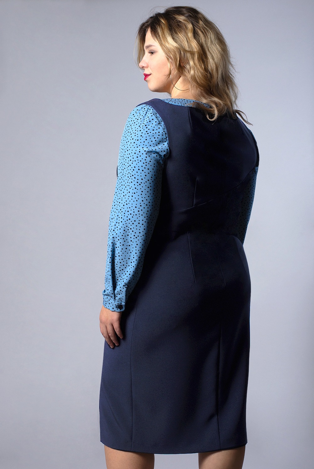 Сарафан женский 3761ВП, Тёмно тёмно син #70ТТСи083761ВП