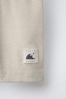 ZARA ШОРТЫ-ВЕЛОСИПЕДКИ В РУБЧИК С НАШИВКОЙ, ЦВЕТ ЛЬДА