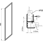Душевая стенка Ravak Supernova APSS-80 94040UR2Z1 профиль Сатин стекло Transparent