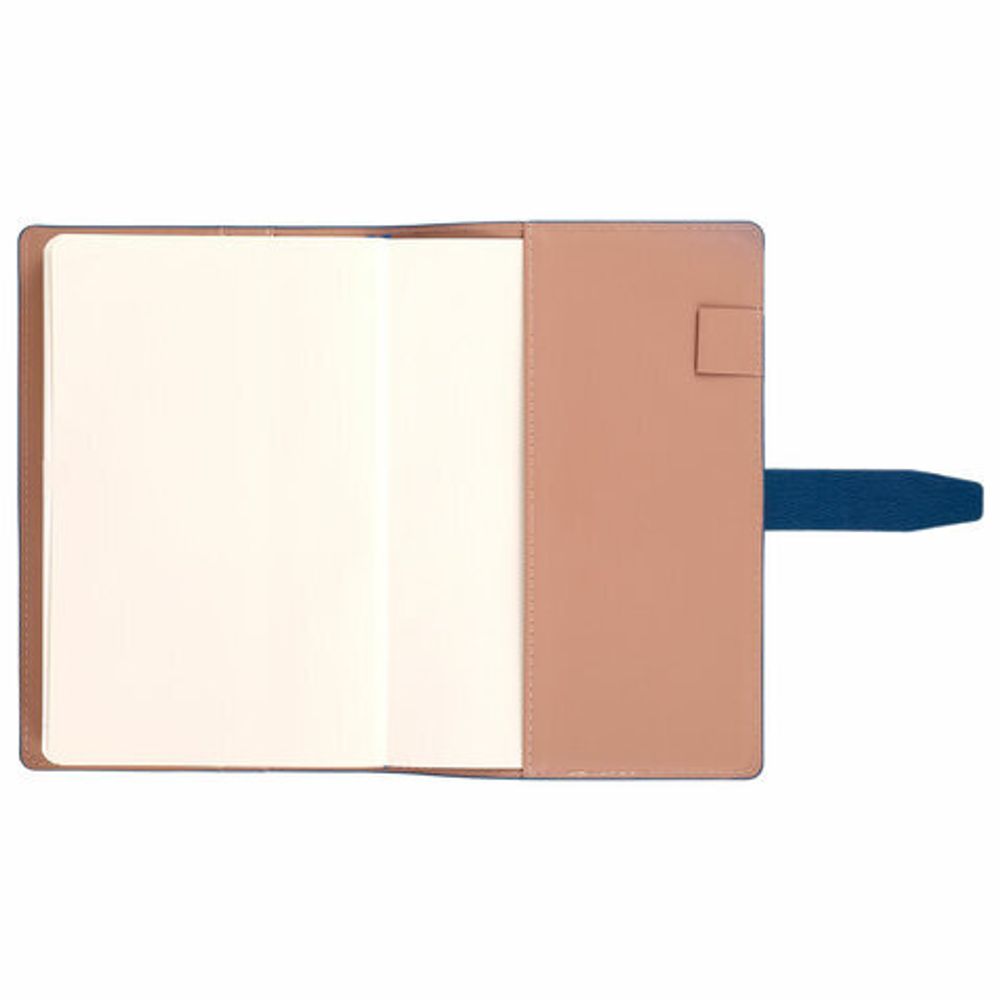 Ежедневник датированный 2025, А5, 143х218 мм, BRAUBERG "Journal", под кожу, застежка, органайзер, синий, 115879