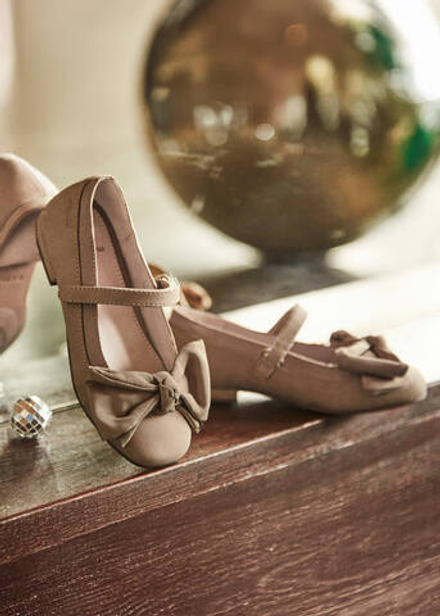 Mayoral Туфли Mary Janes с бантом, бежвый