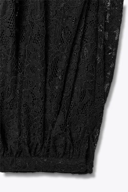 ZARA БРЮКИ-БАЛЛОНЫ КРУЖЕВНЫЕ ZW COLLECTION, ЧЕРНЫЙ