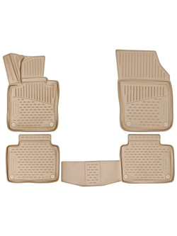 Коврики в салон для VOLVO V90, 2016-, Station wagon, (Европа), 4 шт. (полиуретан, бежевый) ELEMENT3D5018212K