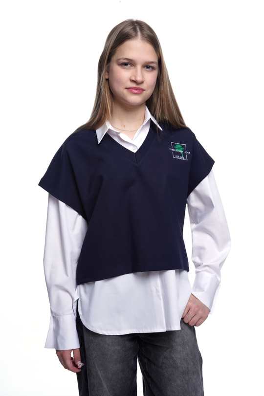 Жилет трикотажный укороченный для девушек