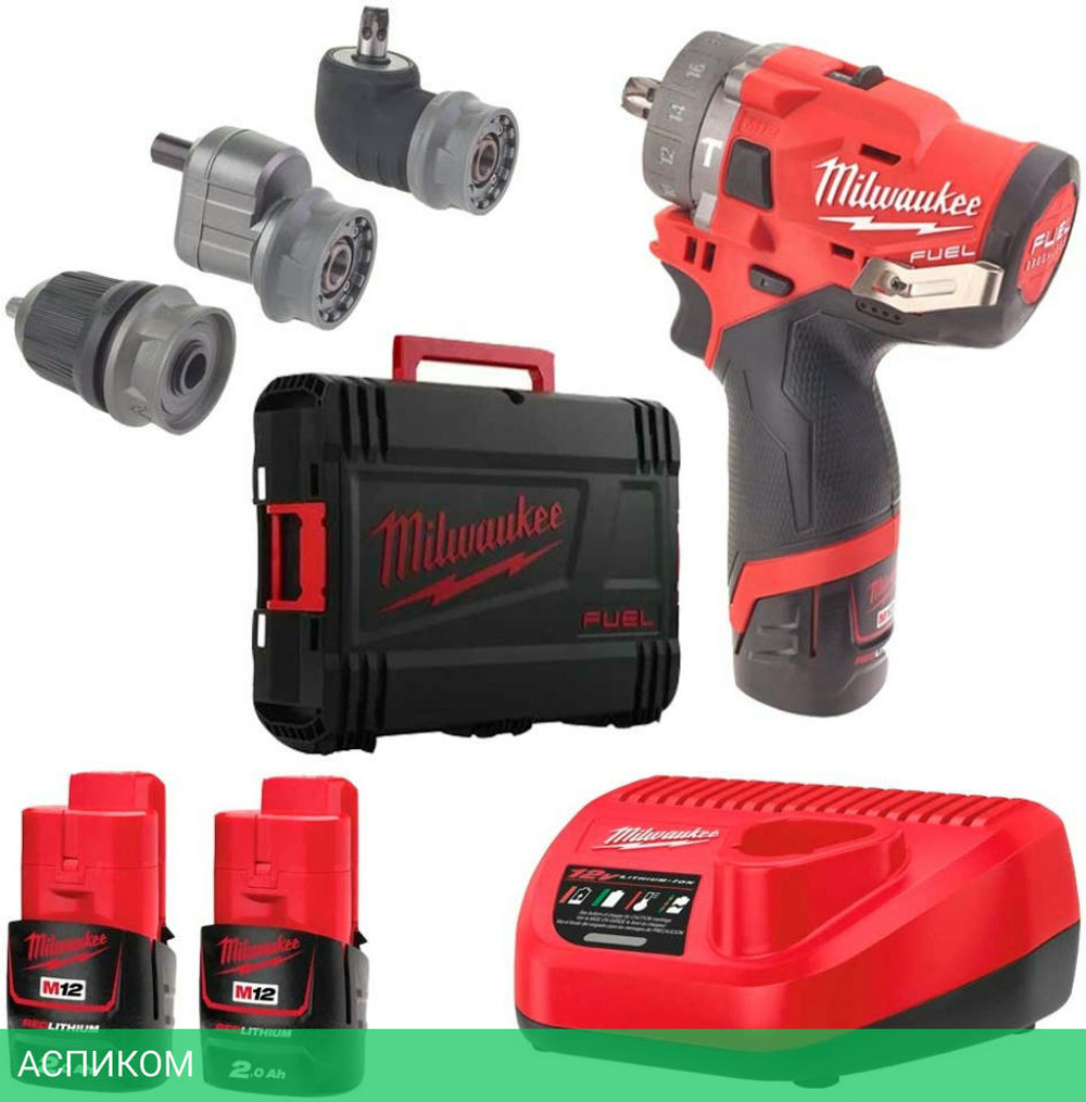 Дрель Milwaukee M12 FPDXKIT-202X FUEL (4933464138)