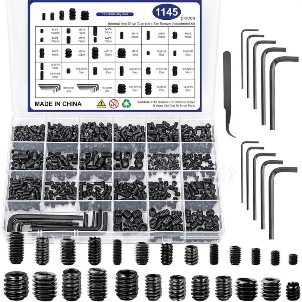 Штук винтов установочных, фиксирующих под шестигранник 1 шт