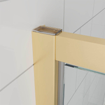 Душевая дверь Veconi Ottimo P30 G, 700x1900, золото брашинг, стекло прозрачное