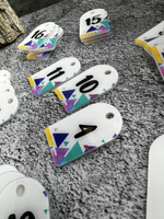 Номерки для ключей акрил 3х5 см