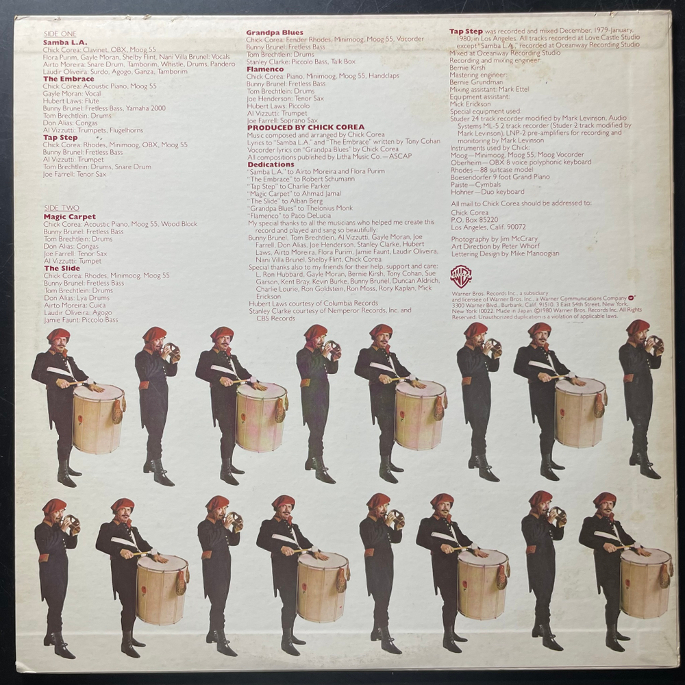 Chick Corea ‎– Tap Step (Япония 1980г.) Promo