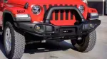 Передний бампер c дугой для Jeep Wrangler JL 2017-2023 и Jeep Gladiator 2019-2026+ С отверстием для парковочного датчика или без