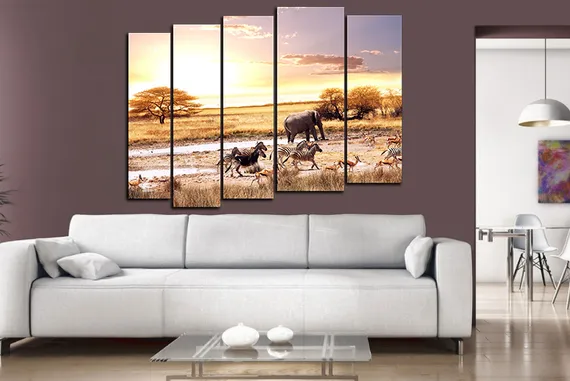 Модульная картина "Животные Африки"