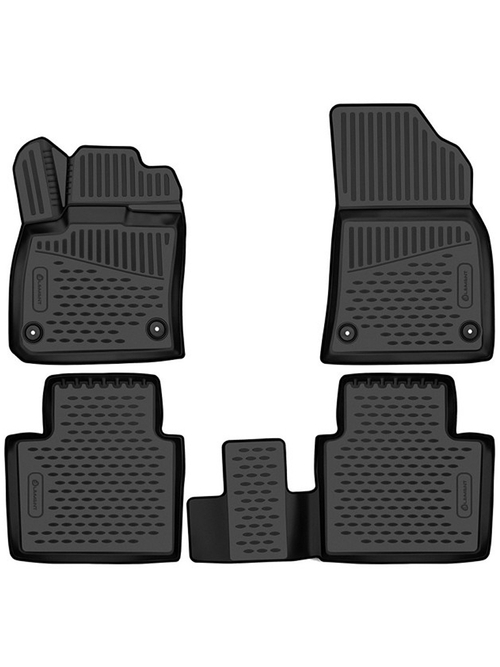 Коврики в салон для GEELY Monjaro (I) 2022-, Внедорожник 5 дв., 4шт. (черный кант, полиуретан) KANT.ELEM3DA67450210K.BLK