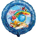 Шар (18"/46 см) Круг, Удачи!, Синий