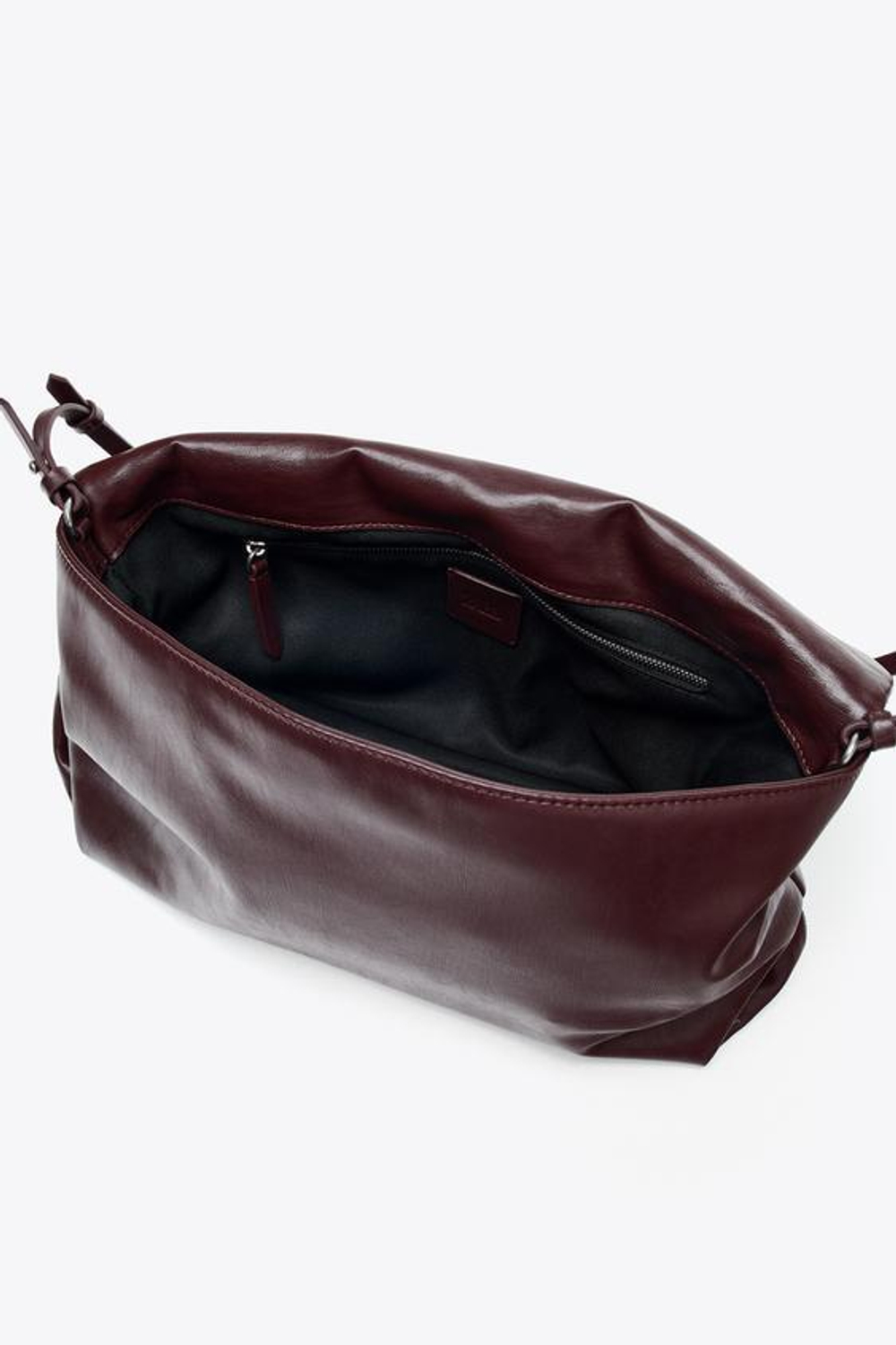 ZARA СУМКА-КЛАТЧ С РУЧКОЙ, БОРДОВО-КРАСНЫЙ