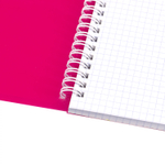 Тетрадь 96л., А4, клетка, Alingar, гребень, блок офсет, цветной пластик, "Розовый"