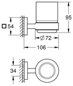 Стакан GROHE Start Cube с держателем (41097DC0)