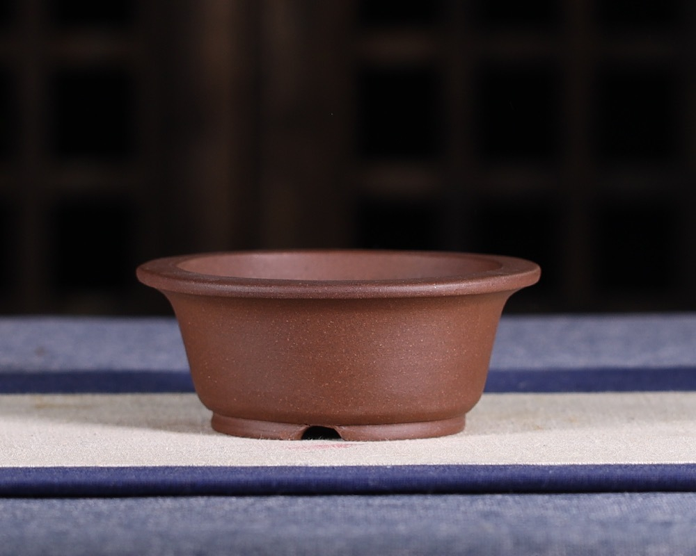 Состаренный неглазурованный горшок для бонсай высокого качества (исинская керамика) | 12.0*4.5