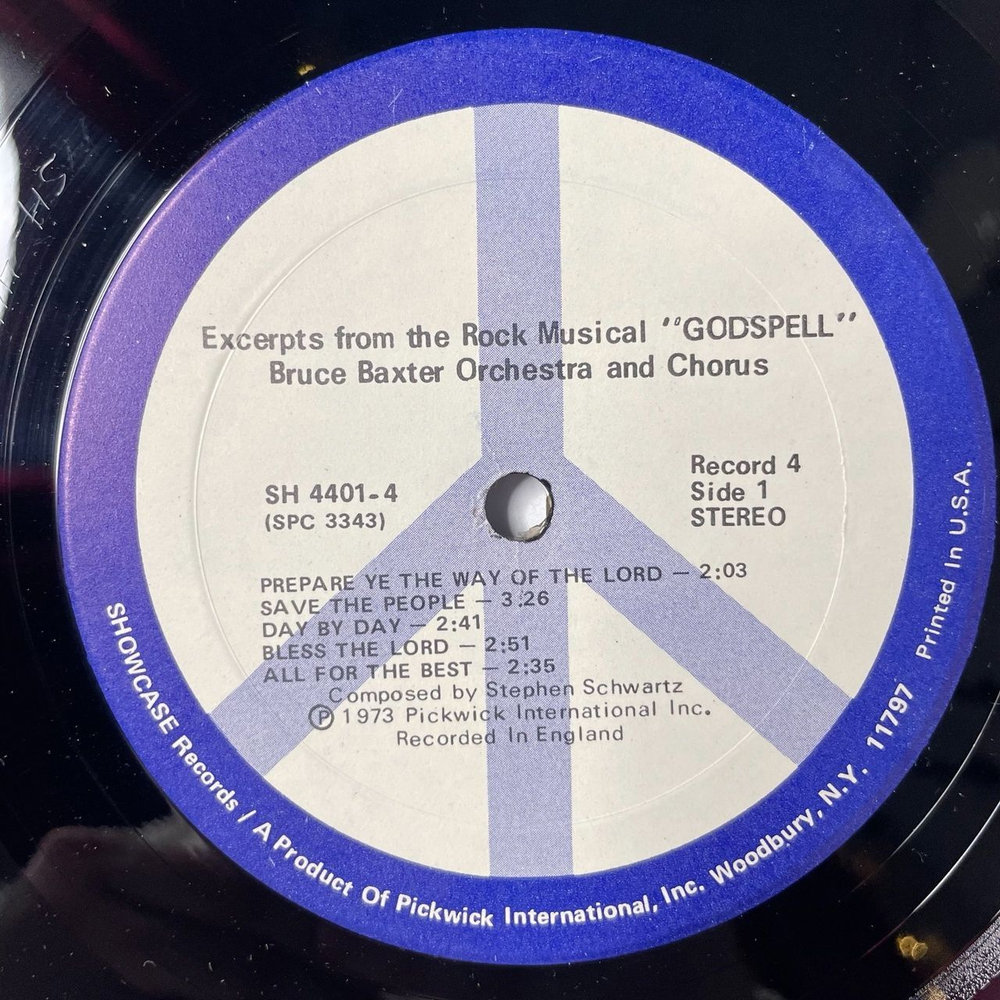Винтажная виниловая пластинка LP Сборник 4 Operas Rock Jesus Christ Superstar, Tommy, Hair, Godspell (Spain 1975)