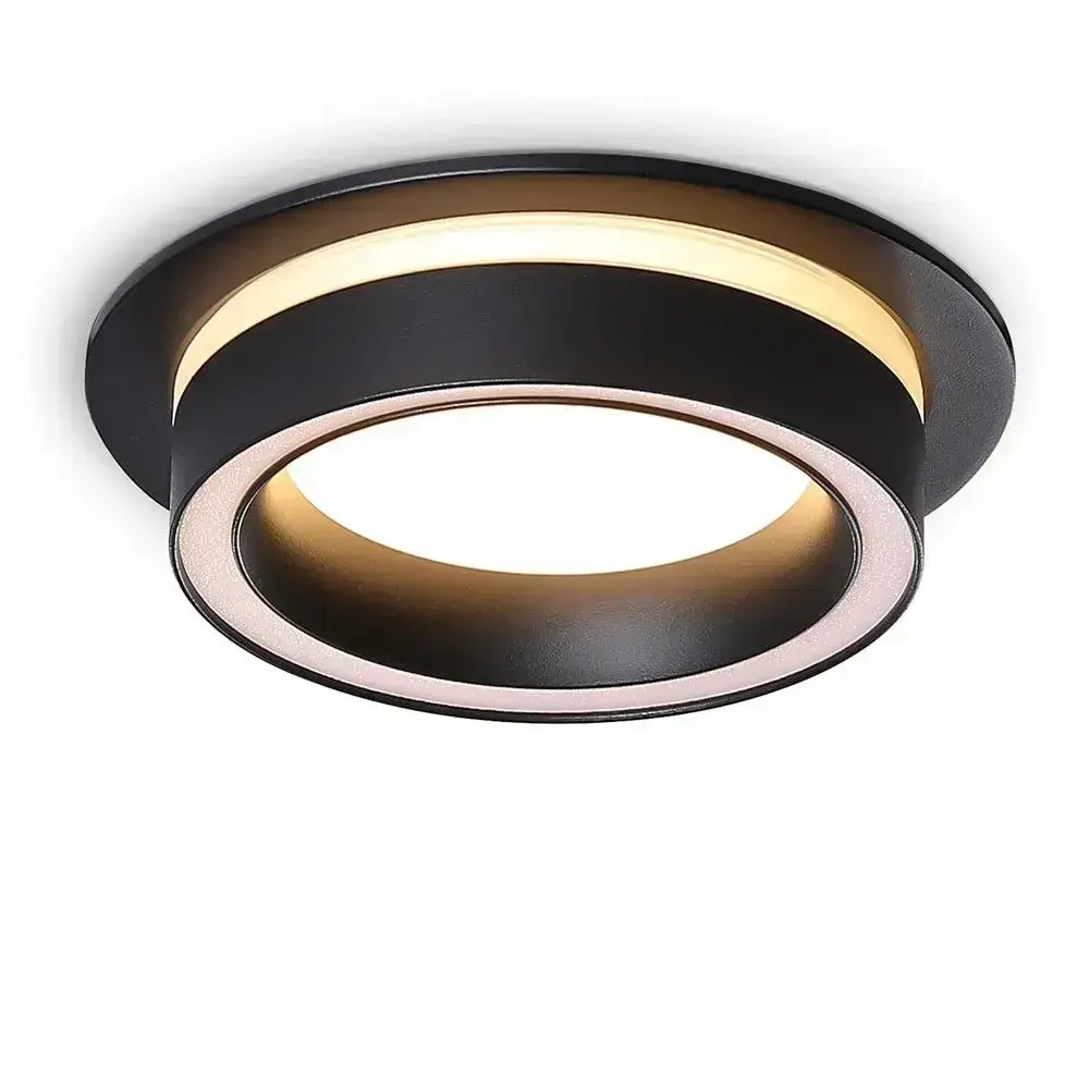 Светильник потолочный встраиваемый GX53, спот точечный черный светодиодный