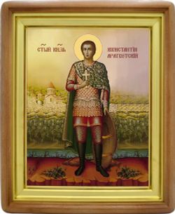 Константин Арагветский князь мученик. Икона на холсте.