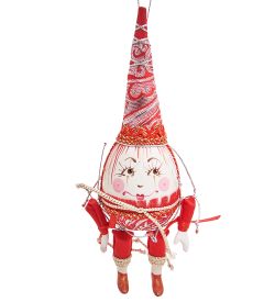 РусКукла RK-507/3 Яйцо-подвеска «Клоун» фарфор