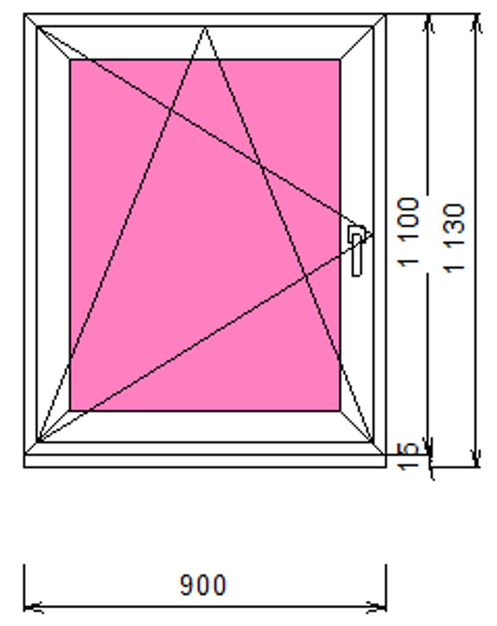 Пластиковое окно 1100 х 900 ТермА Эко