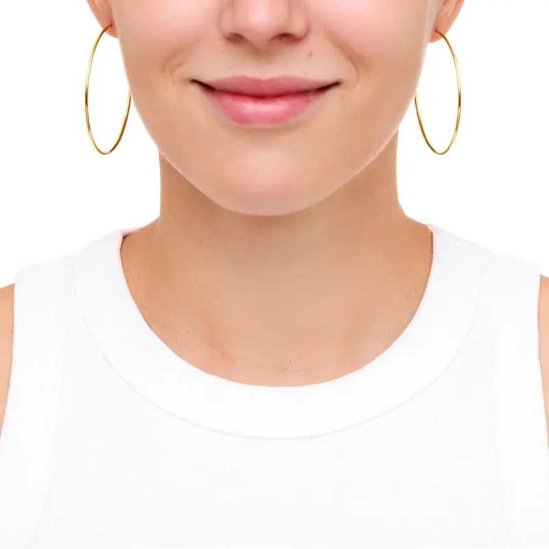 Серьги-конго Золотые – 5 см