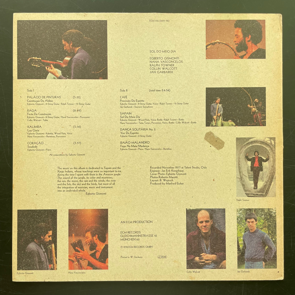 Egberto Gismonti ‎– Sol Do Meio Dia (Германия 1978г.) ECM