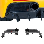 Карбоновые накладки и насадки на выхлоп для Ferrari 488 2015-2020 Феррари