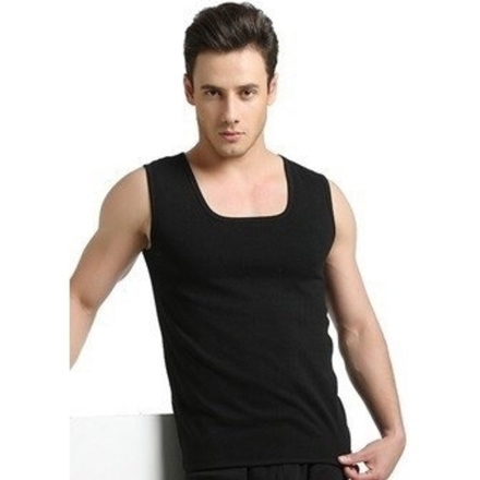 Мужская майка черная утепленная с начесом  Shino Black