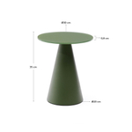 Журнальный столик Wilshire из стекла и стали зеленый Ø30cm