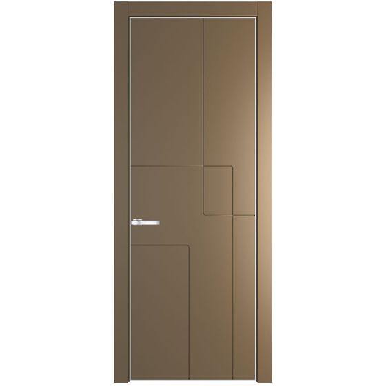 Фото межкомнатной двери эмаль Profil Doors 3PE перламутр золото глухая кромка матовая