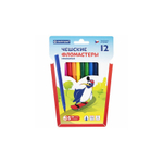 Фломастеры 12цв. CENTROPEN Пингвины, круглые, смываемые, 7790